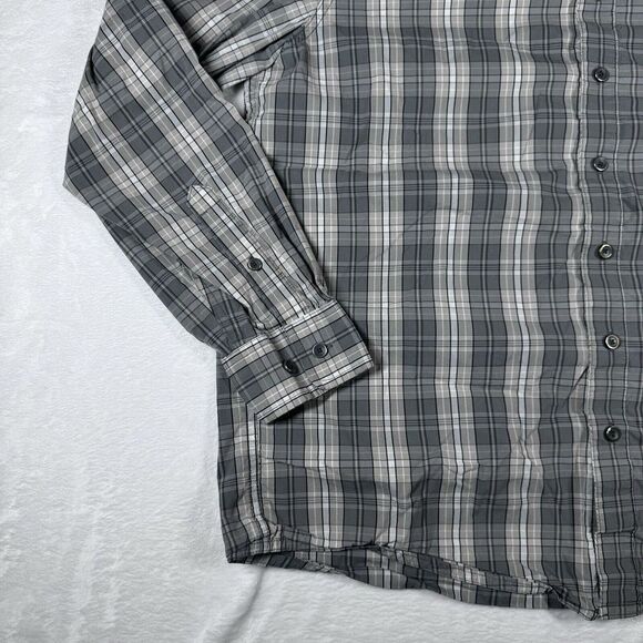 511‎ TACTICAL Shirt Mens Medium Gray Snap Button Up Long Sleeve Flex Performance - Picture 6 of 10